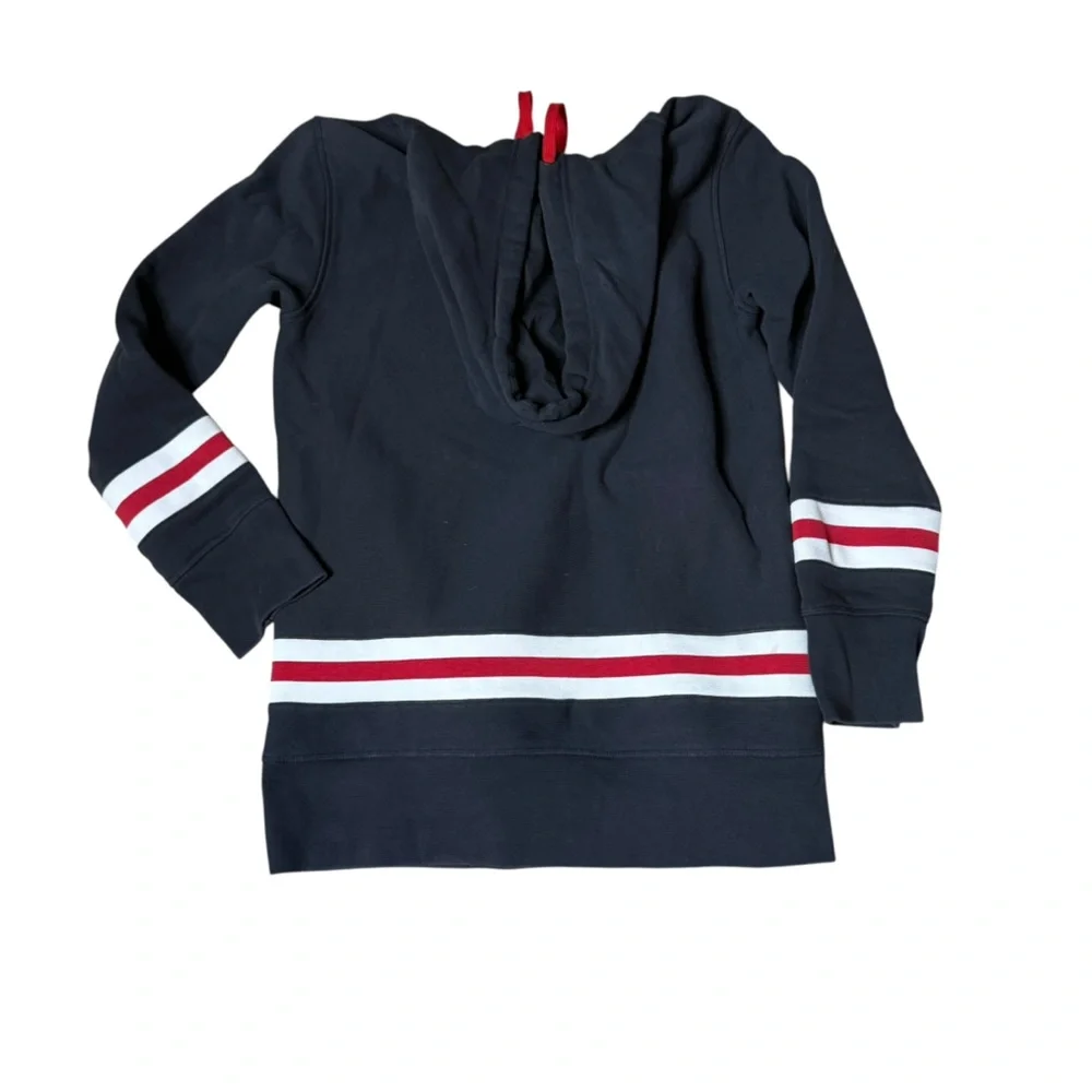 Champion Vintage Reverse Weave Hoodie Black Red Varsity “C” Patch Size Medium - Picture 4 of 8